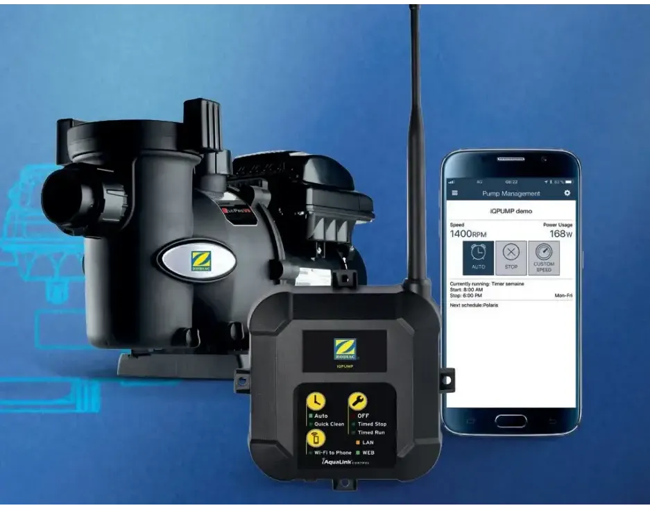 Smart poolpump Svart Akvascape iPump med trådlös kontrollpanel